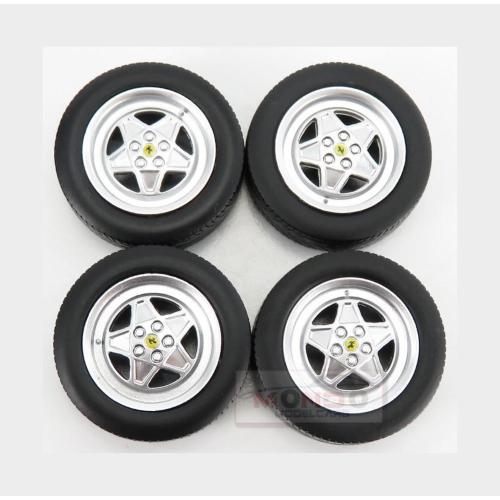 Accessories Ferrari 328Gts/Gtb 4X Wheels And Tyre Set 1985 Black KKDCACC007
