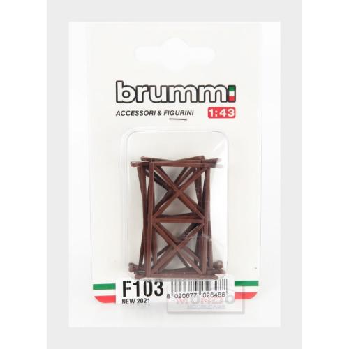 Accessories Set 5X Transenne Street Barricades Sizes Misure 4.65Cm X 2.85 Cm Brown F103