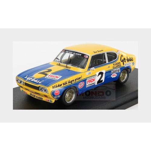1:43 TROFEU Ford England Capri 2600 Rs #2 Winner Kinnekulle Ring 1973 B.Brasta Yellow Blue TRRSE09