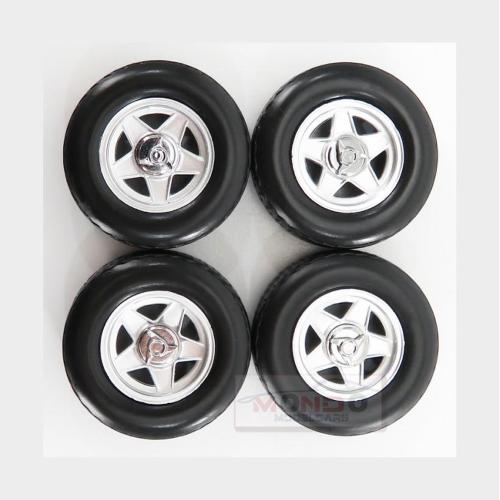 Accessories Ferrari 512Bb -365Gt4/Bb 4X Wheels And Tyre Set 1973 Black KKDCACC008