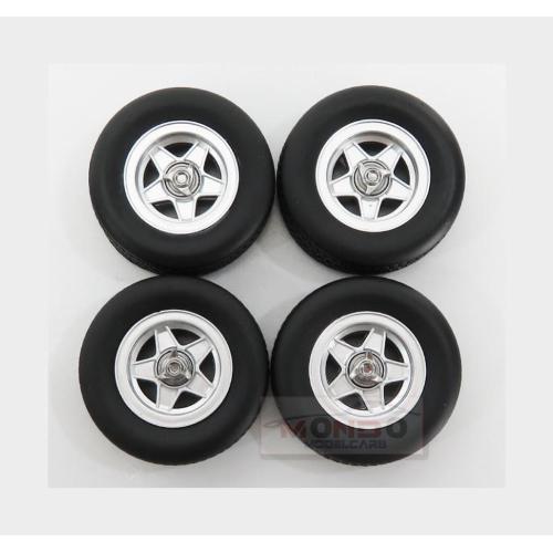 Accessories 4X Cromodora Wheel And Tyre Set 1969 Ferrari 365 Gtb Daytona Black KKDCACC009