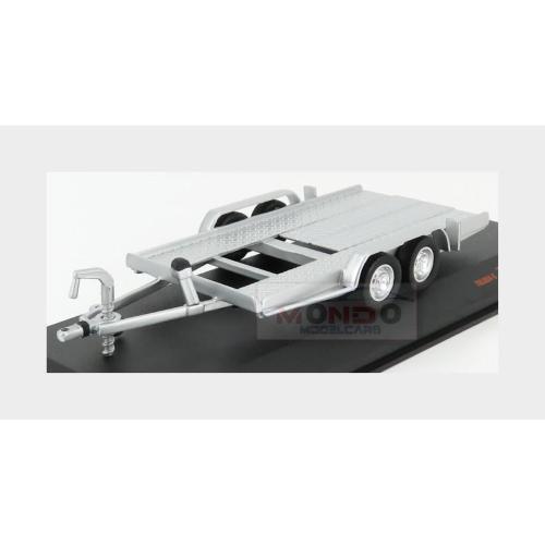 Accessories Carrello Trasporto Auto Car Transporter Trailer Silver Wheels Car Not Included Silver Black TRL004-S