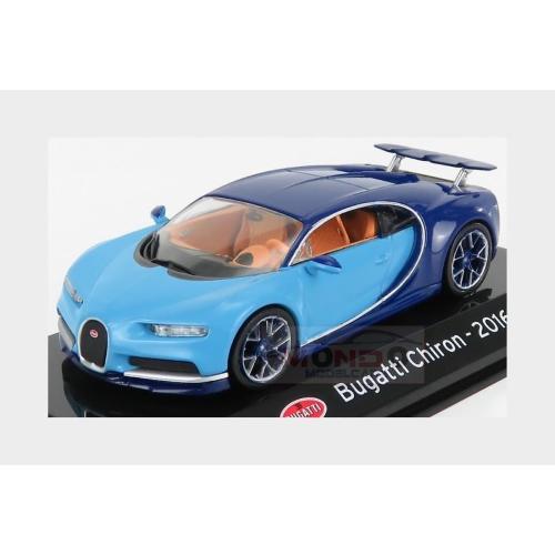 Bugatti Chiron Le Patron 2016 Con Vetrina With Showcase 2 Tone Blue ABSUP003