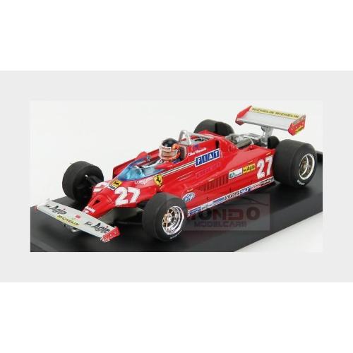 Ferrari F1 126Ck Turbo #27 Italy Gp 1981 Gilles Villeneuve With Driver Figure Red R390-CH