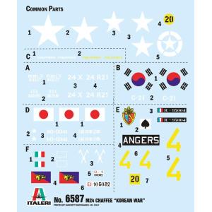 M-24 Chaffe Korean War Canna In Metallo Cingoli In Gomma Incollabile, In Alternativa Link And Lenght – Decals Per 6 Versioni Kit IT6587