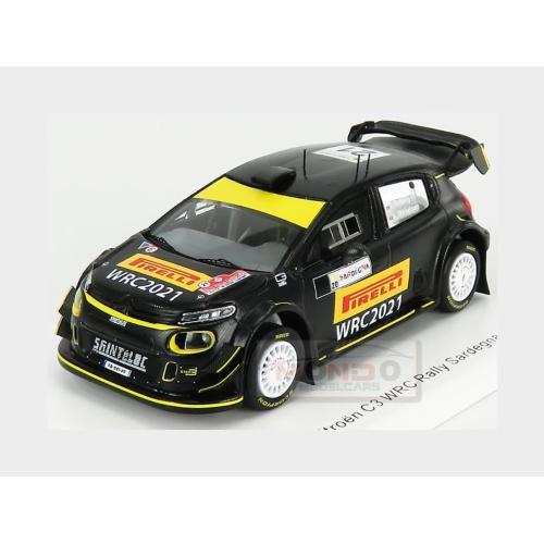Citroen C3 R5 Team Saintloc Racing #20 Test Pirelli Rally Sardegna Italy 2020 P.Solberg A.Mikkelsen Black Yellow S6574