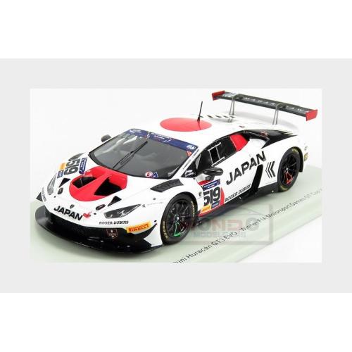 Lamborghini Huracan Gt3 Evo Team Japan #519 Winner Fia Motorsport Games Gt Cup Vallelunga 2019 H.Hamaguchi U.Sasahara White Black Red S9607