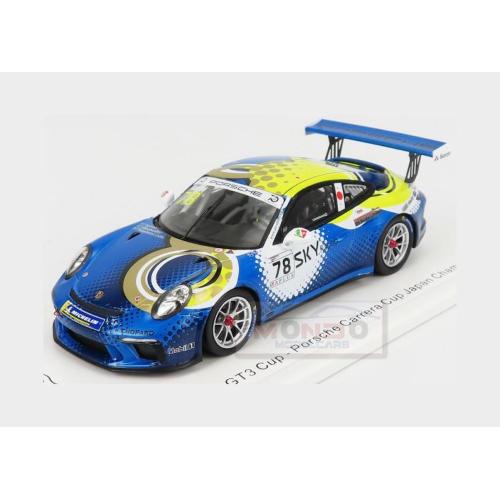 Porsche 911 991 Gt3 #78 Porsche Carrera Cup Japan Champion 2018 T.Kondo Blue Yellow White SJ066