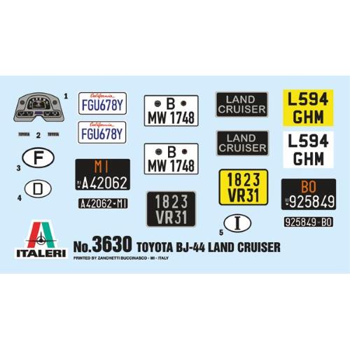 Toyota Land Cruiser BJ-44 Soft/Hard Top include ruote in gomma morbida Kit IT3630