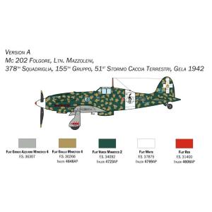 Mc 202 Folgore Super Decal Per 4 Versioni Aereo Plane Kit IT1439