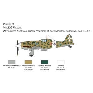 Mc 202 Folgore Super Decal Per 4 Versioni Aereo Plane Kit IT1439