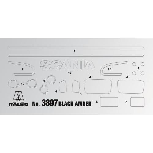 Scania R730 V8 Black Amber Kit IT3897
