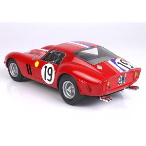 Ferrari 250 Gto Coupe Ch.3705Gt Team Pierre Noblet #19 2Nd 24H Le Mans 1962 J.Guichet P.Noblet Con Vetrina With Showcase Red White Blue BBR1854V