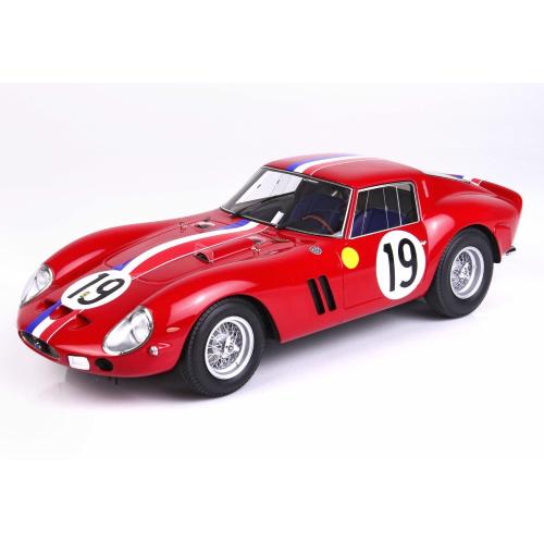 Ferrari 250 Gto Coupe Ch.3705Gt Team Pierre Noblet #19 2Nd 24H Le Mans 1962 J.Guichet P.Noblet Con Vetrina With Showcase Red White Blue BBR1854V