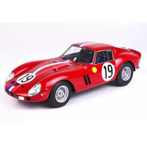 Ferrari 250 Gto Coupe Ch.3705Gt Team Pierre Noblet #19 2Nd 24H Le Mans 1962 J.Guichet P.Noblet Con Vetrina With Showcase Red White Blue BBR1854V