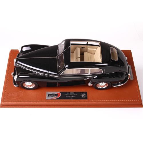 Alfa Romeo 6C 2500 Freccia D'Oro Open Roof 1949 Con Vetrina With Showcase Gloss Black BBRC1812V