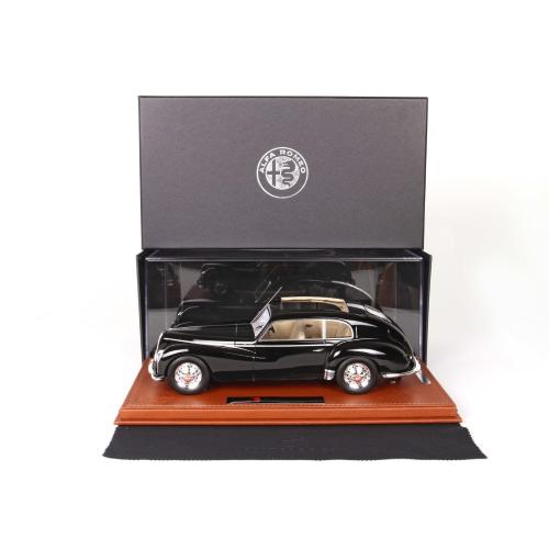 Alfa Romeo 6C 2500 Freccia D'Oro Open Roof 1949 Con Vetrina With Showcase Gloss Black BBRC1812V