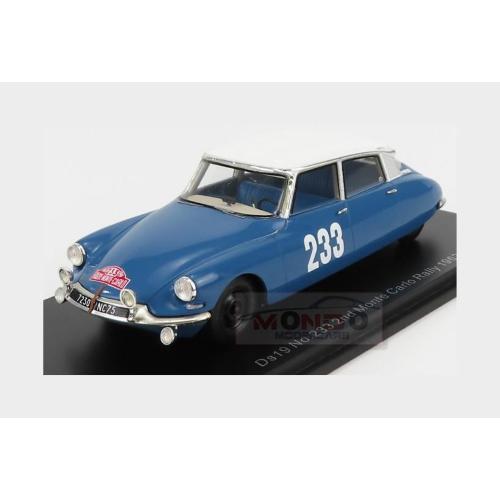 1:43 SPARK Citroen Ds19 #233 2Nd Rally Montecarlo 1963 P.Toivonen A.Jarvi Blue White S5531