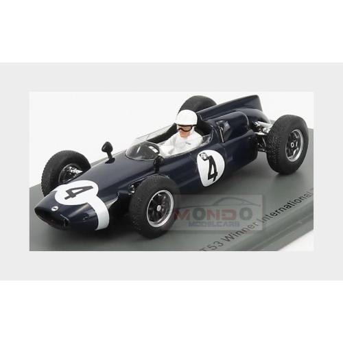 1:43 SPARK Cooper F1 T53 #4 Winner International Trophy Gp 1961 S.Moss Blue White S8065