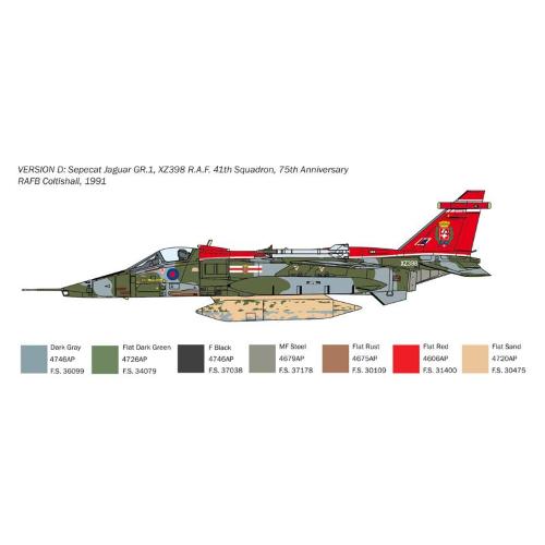 1:72 ITALERI Sepecat Jaguar Gr.1-3 Raf Kit IT1459