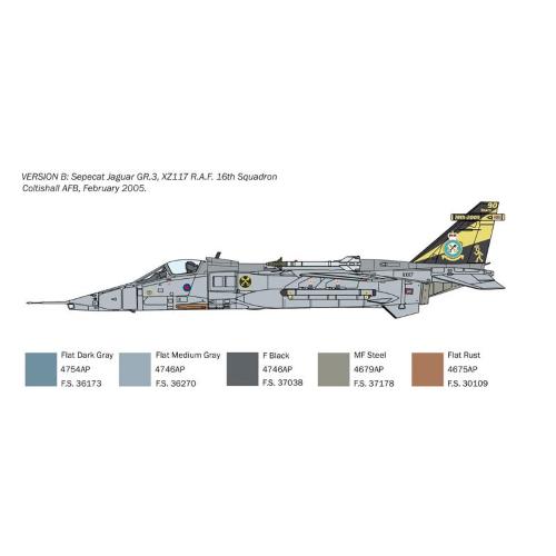 1:72 ITALERI Sepecat Jaguar Gr.1-3 Raf Kit IT1459