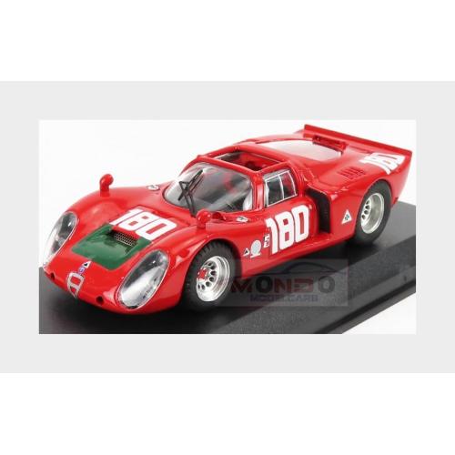 1:43 BEST Alfa Romeo 33.2 #180 Targa Florio 1969 I.Galli N.Giunti Red BE9814