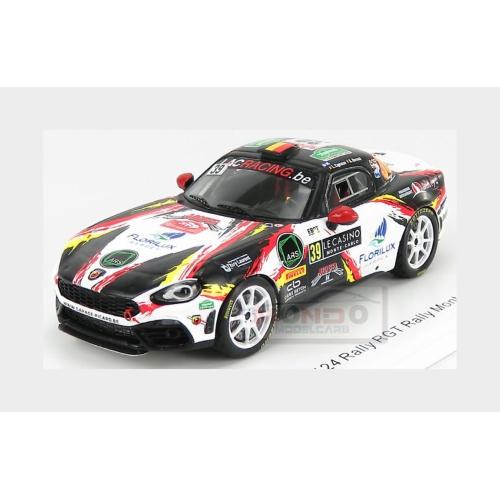 Fiat 124 Abarth Rgt Team Lac Racing #39 Rally Montecarlo 2020 L.Caprasse R.Herman Black White Red S6565