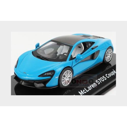 1:43 EDICOLA Mclaren 570S Coupe 2016 Con Vetrina With Showcase Blue ABSUP021