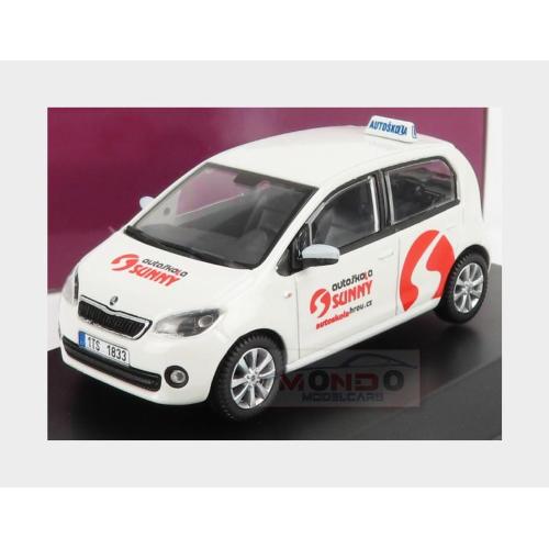 1:43 ABREX Skoda Citigo 3-Doors Autoscuola Sunny 1999 White Red 143FA-020F02