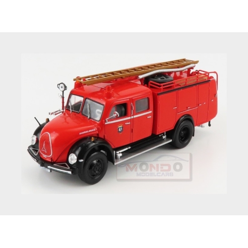 1:43 EDICOLA Magirus Deutz Tlf-16 Mercur 125A Tanker Truck Fire Engine Germany 1961 Red Black WORLDFIRECENT012