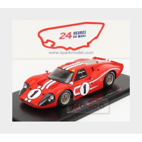 1:43 SPARK Ford Usa Gt40 Mkiv 7.0L V8 Team Shelby American Inc. #1 Winner 24H Le Mans 1967 A.J.Foyt D.Gurney Red White 43LM67