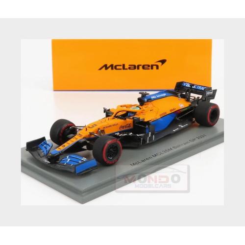 1:43 SPARK Mclaren F1 Mcl35L Mercedes M12 Eq Power+ Team Mclaren #3 Bahrain Gp 2021 Daniel Ricciardo Orange Blue S7670