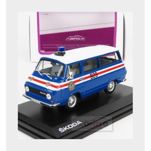 1:43 ABREX Skoda 1203 Minibus Bzs Police 1974 Blue White 143ABSX-715XO8