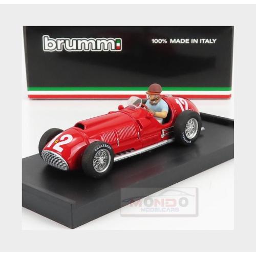 1:43 BRUMM Ferrari F1 375 #12 Winner British Silverstone Gp 1951 Jose Froilan Gonzales With Driver Figure Red R191B-CH