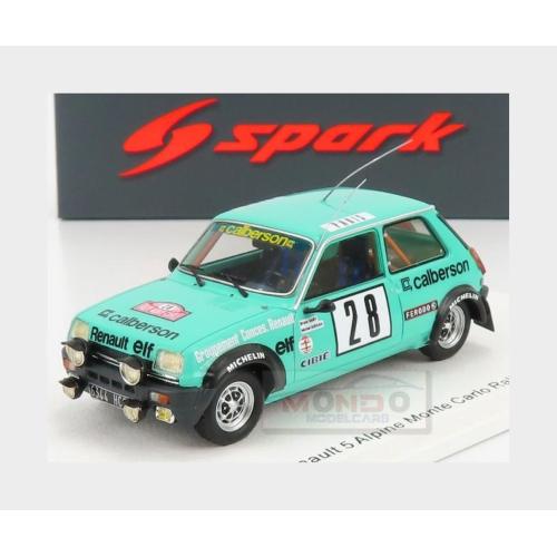 1:43 SPARK Renault R5 Alpine #28 Rally Montecarlo 1979 B.Saby M.Guegan Green Black S6036