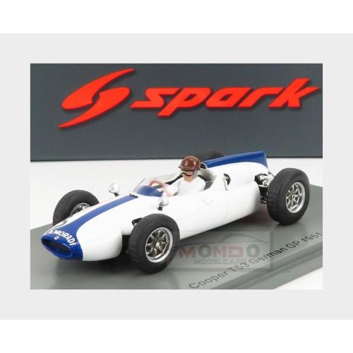 1:43 SPARK Cooper F1 T53 #30 German Gp 1961 I.Burgess White Blue S8062