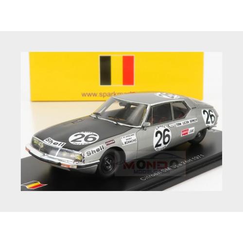 1:43 SPARK Citroen Sm Maserati #26 24H Spa 1971 R.Dejamblinne Bagrit Grey Black SB340