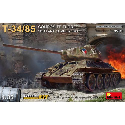 1:35 MINIART T-34-85 Composite Turret 112 Plant. Summer 1944 Inter. Kit Kit MA35301