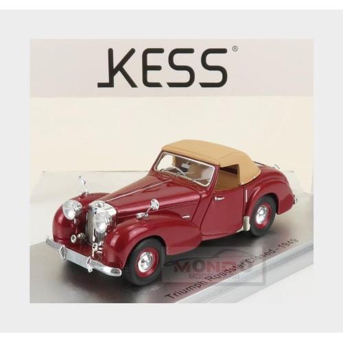 1:43 KESS MODEL Triumph Roadster Closed 1949 Red Met Beige KE43057001