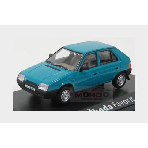 1:43 ABREX Skoda Favorit 136L 4-Door 1987 Adriatic Blue 143ABS-708LS