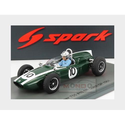 1:43 SPARK Cooper F1 T55 #10 Holland Gp 1961 J.Brabham Green White S8069