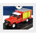 1:43 ALARME Land Rover Defender 130 Pick-Up Closed Grimp Bmbp Sapeurs Pompiers 1986 Red White Yellow ALARME0051