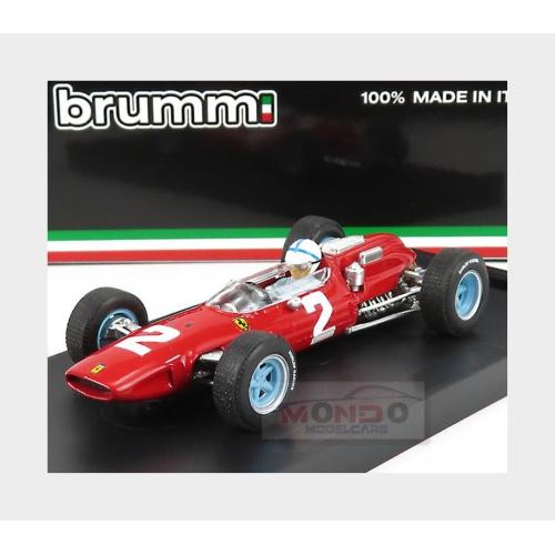 1:43 BRUMM Ferrari F1 158 #2 Winner Italy Gp John Surtees 1964 World Champion With Driver Figure Red R290-CH