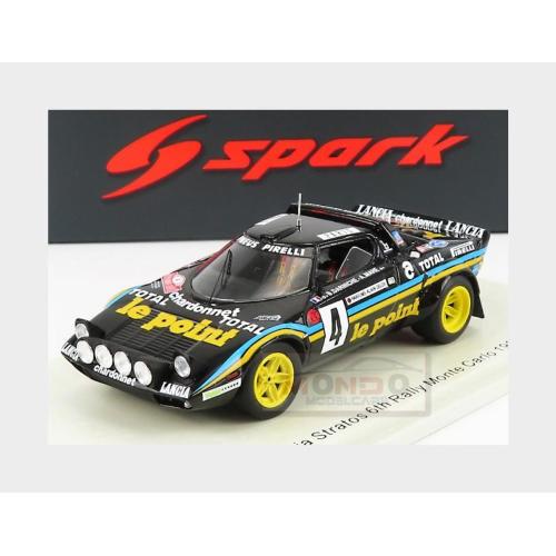 1:43 SPARK Lancia Stratos #4 6Th Rally Montecarlo 1981 B.Darniche A.Mahe Black Yellow S9098