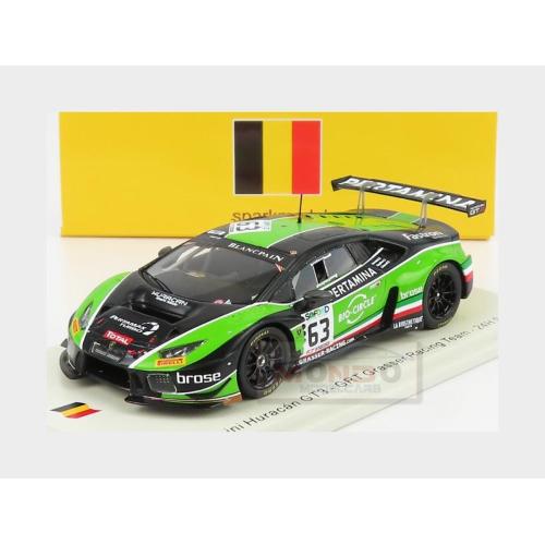 1:43 SPARK Lamborghini Huracan Gt3 #63 Grt Team Grasser Racing 24H Spa 2017 M.Bortolotti C.Engelhart A.Caldarelli Green SB297