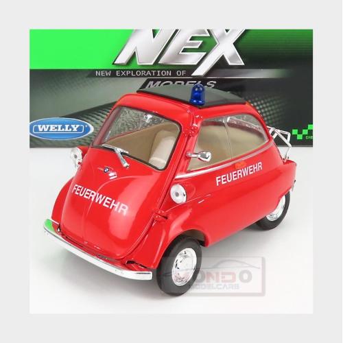 1:18 WELLY Bmw Isetta Feuerwehr 1955 Red Black WE24096FRF