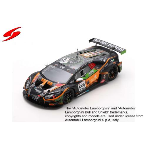 1:43 SPARK Lamborghini Huracan Evo Gt3 Team Orange-1 Fff Racing #555 3Rd Silver Cup Class 24H Spa 2020 B.Moulin T.Proto H.Chevalier F.Latorre Black Red Green SB386
