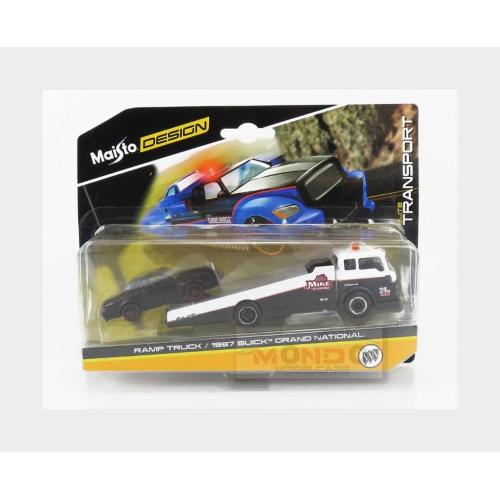 1:64 MAISTO Buick Grand National 1987 With Rump Truck Matt Black White MI15055-17054Z