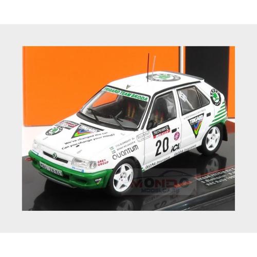 1:43 IXO Skoda Felicia Kit Car #20 Rally Rac Lombard 1995 S.Blomquist B.Melander White Green RAC363