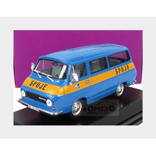 1:43 ABREX Skoda 1203 Minibus Poste Spoje 1974 Blue Yellow 143ABSX-705F03